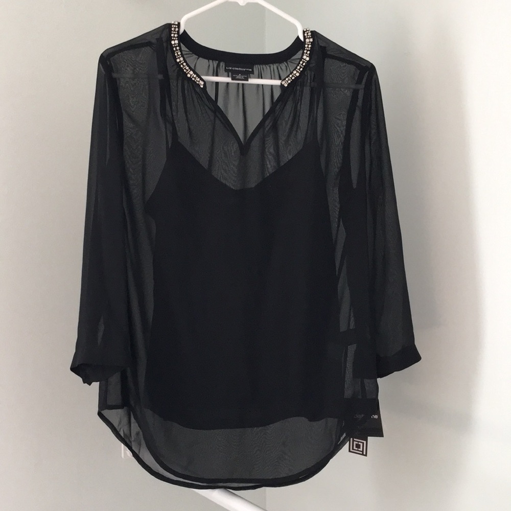 Sheer black top
